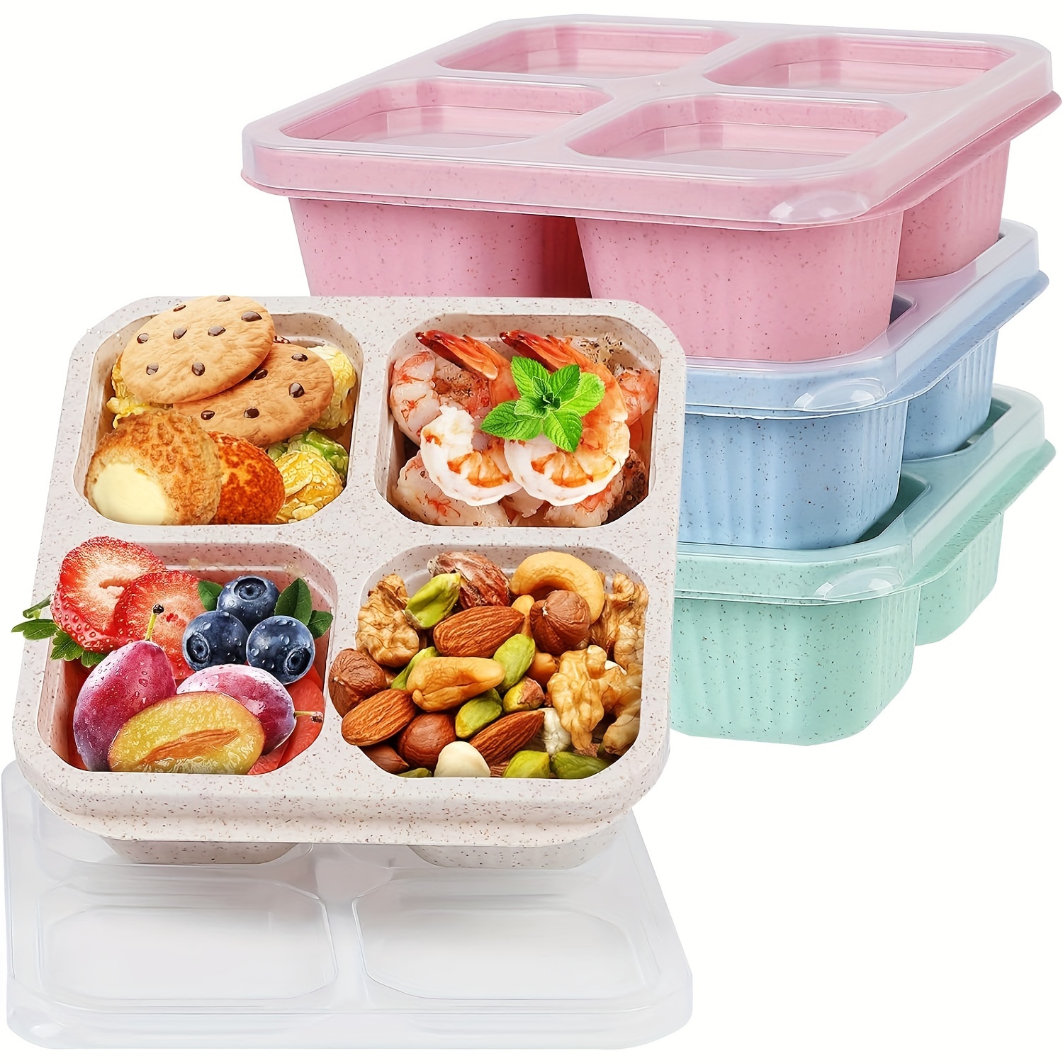 Meal Prep No Microwave - 3pcs Bento Snack Boxes with Lid
