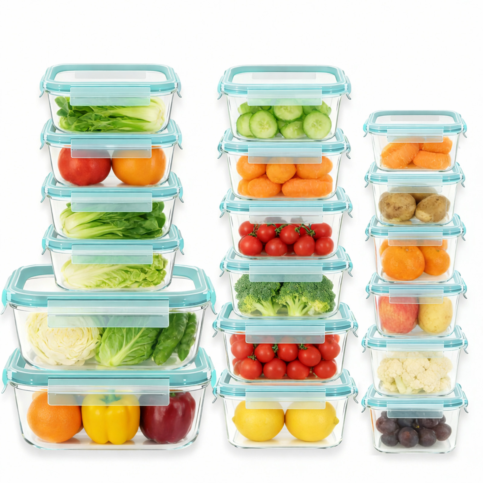Meal Prep Xl - 18Pcs Glass Food Storage Containers Set