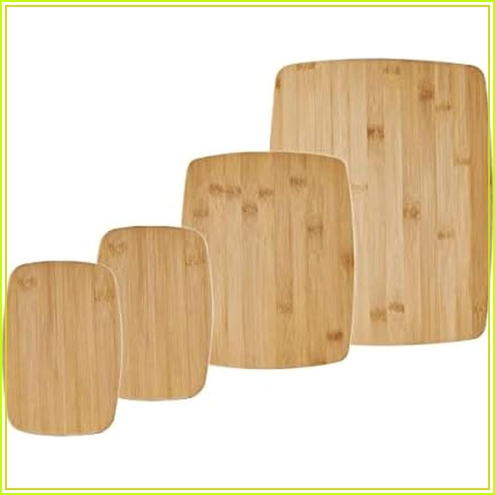Meal Prep Cutting - 4-Piece Bamboo Cutting Board Set -
