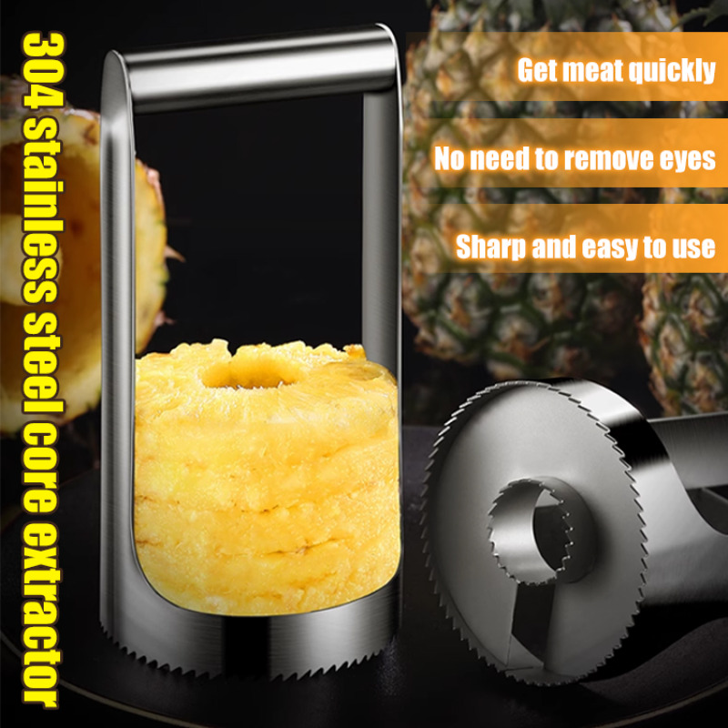 Pineapple Corer Slicer - Stainless Steel Core Puller Tool Peeler