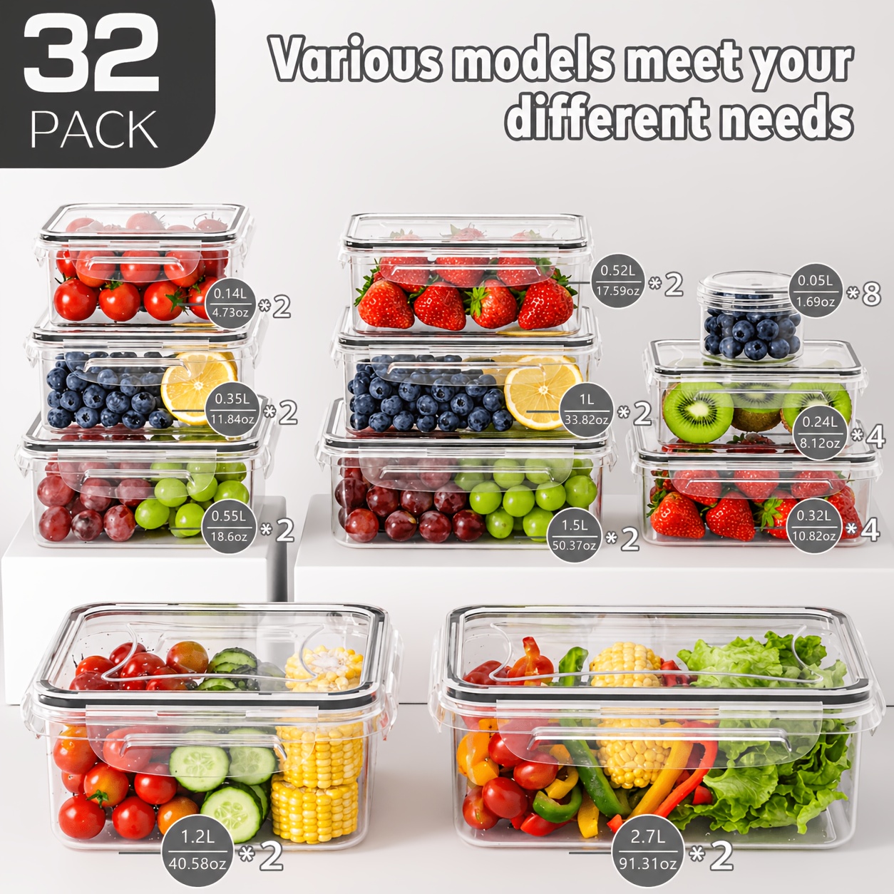 66pcs Food Storage Container S - Meal Prep No Microwave recension och pris