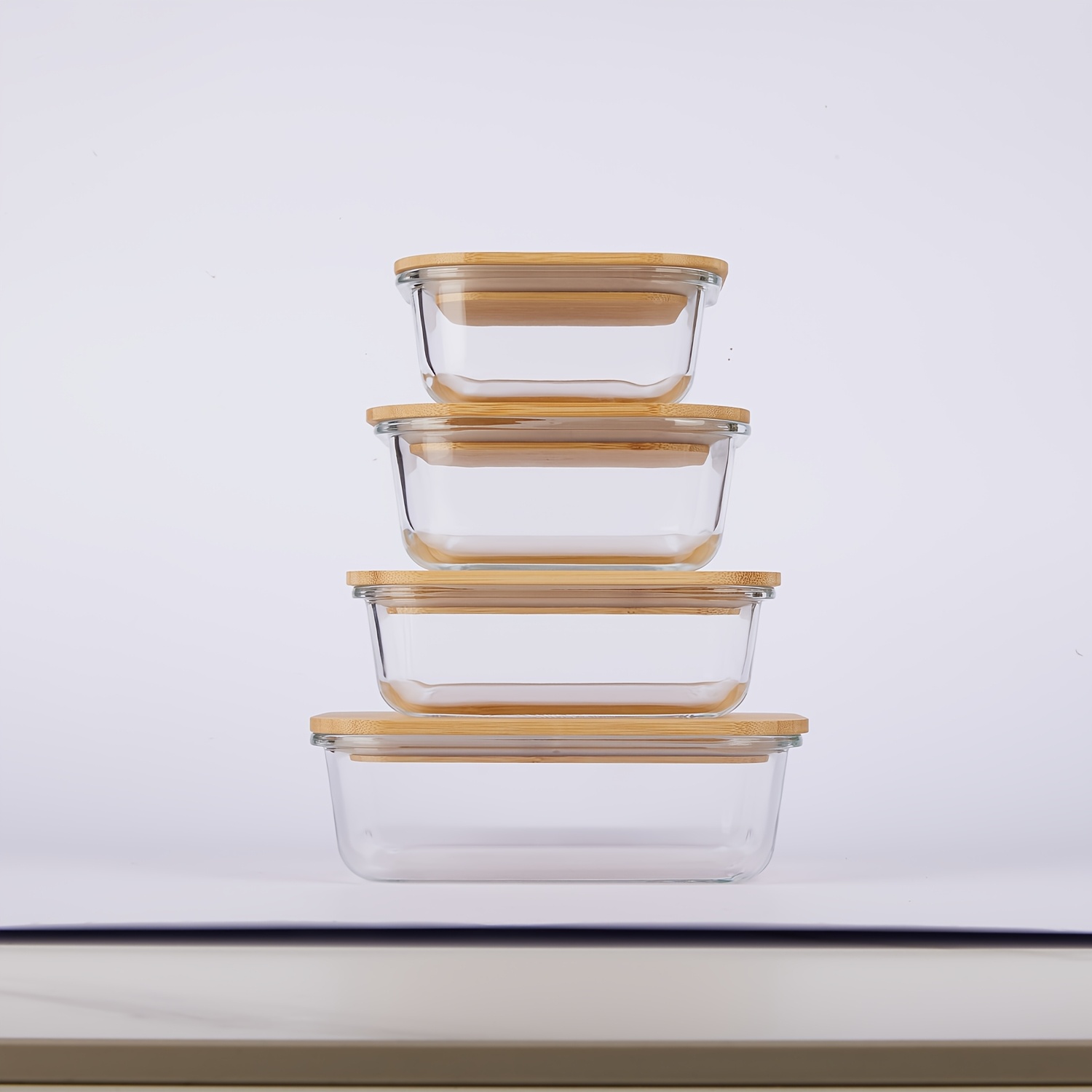 4 Pack Glass Food & Dish Trans - Meal Prep No Microwave recension och pris