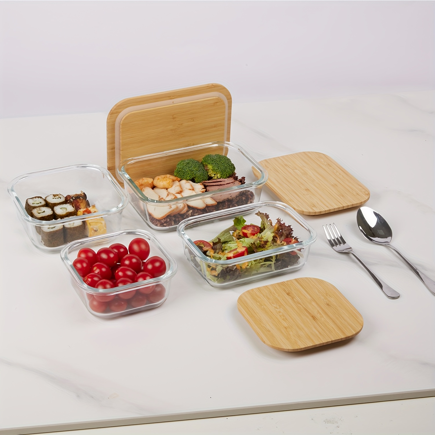 4 Pack Glass Food & Dish Trans - Meal Prep No Microwave recension och pris