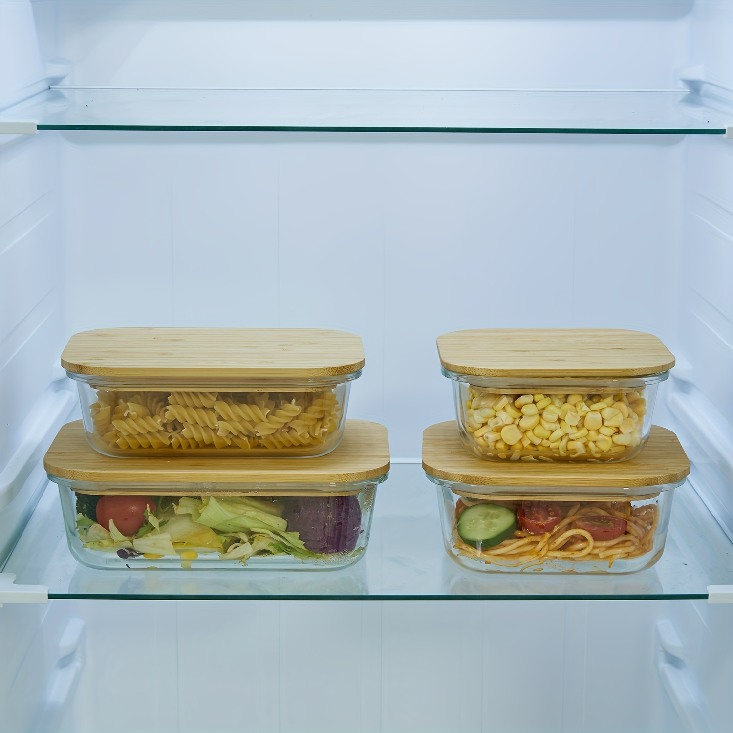 4 Pack Glass Food & Dish Trans - Meal Prep No Microwave recension och pris