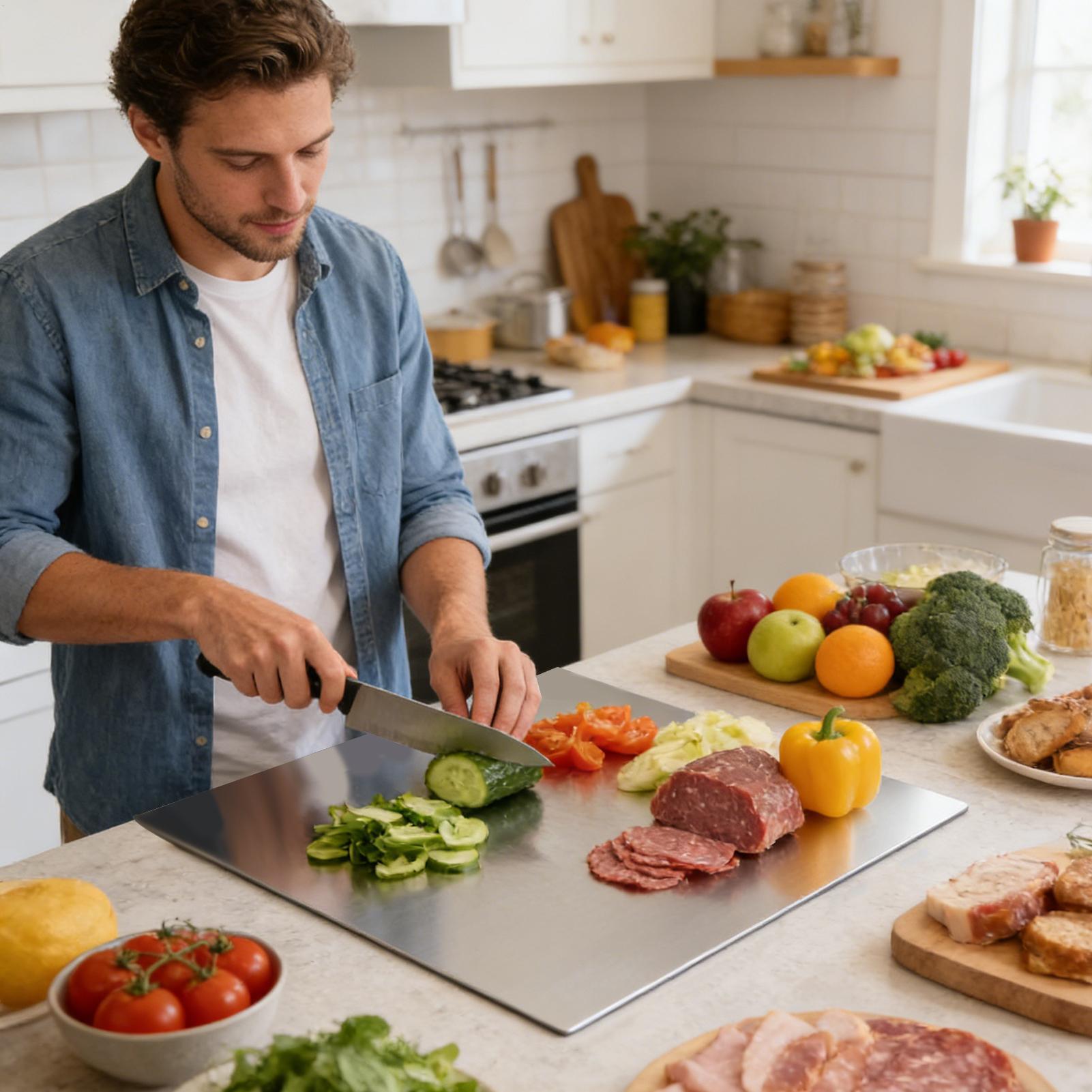 Stainless Steel Cutting Board  - Meal Prep Cutting recension och pris