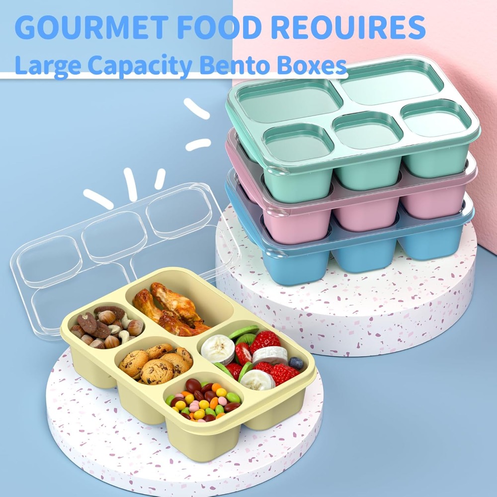 Bento Box Adult Lunch Box - 4  - Meal Prep Yellow recension och pris