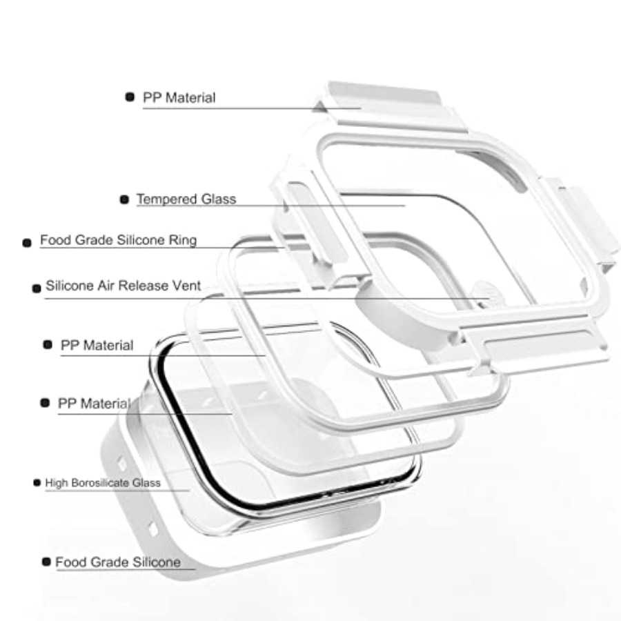 Glass Food Storage Meal Prep C - Meal Prep Wraps recension och pris