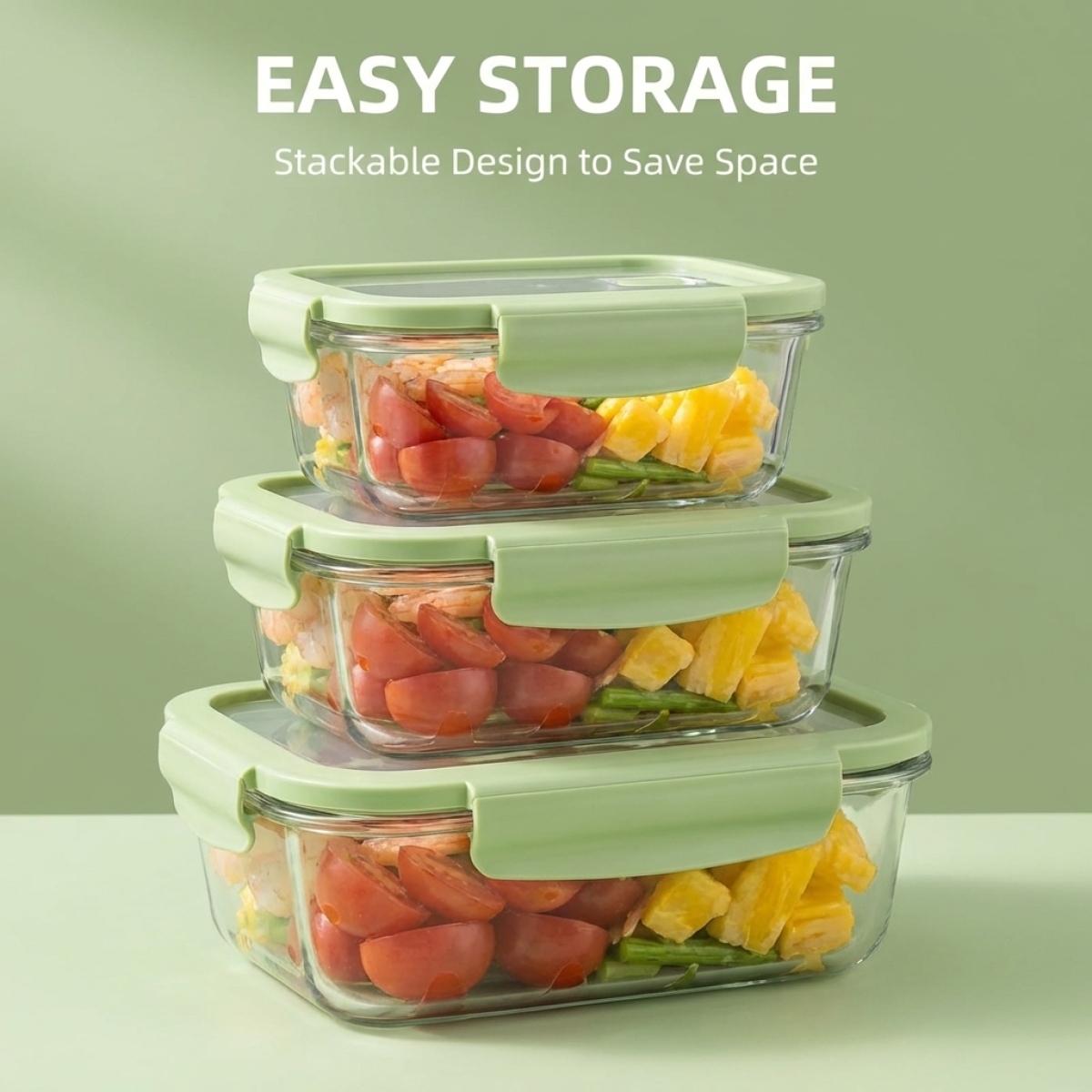 Matcha Green Glass Lunch Box S - Meal Prep No Microwave recension och pris