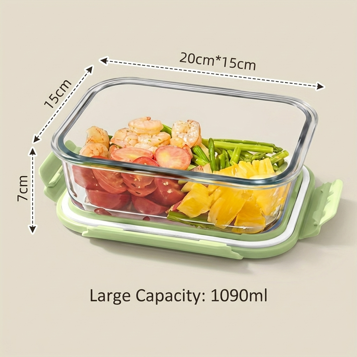 Matcha Green Glass Lunch Box S - Meal Prep No Microwave recension och pris