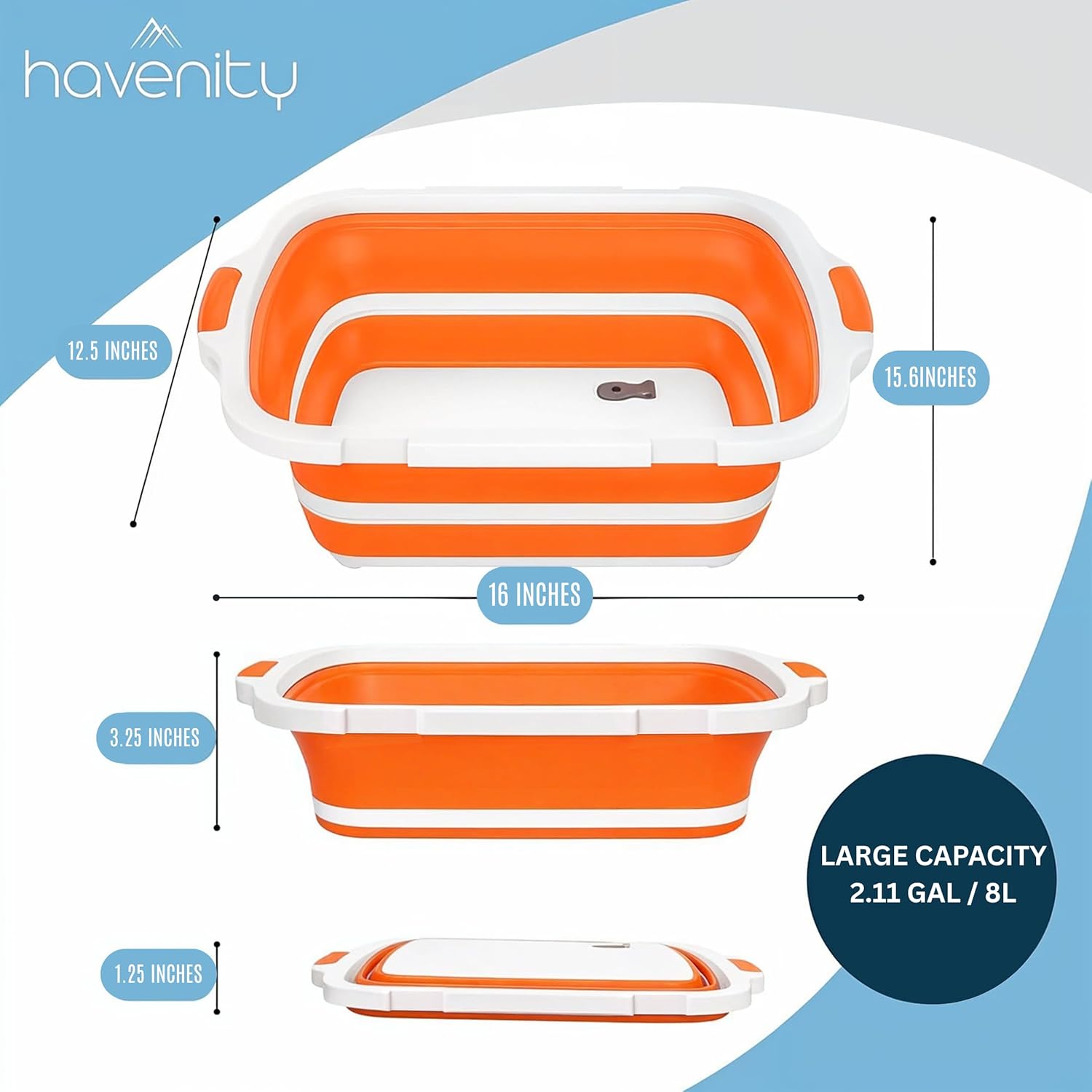 8L Collapsible BBQ Prep Tub wi - Meal Prep Cutting recension och pris