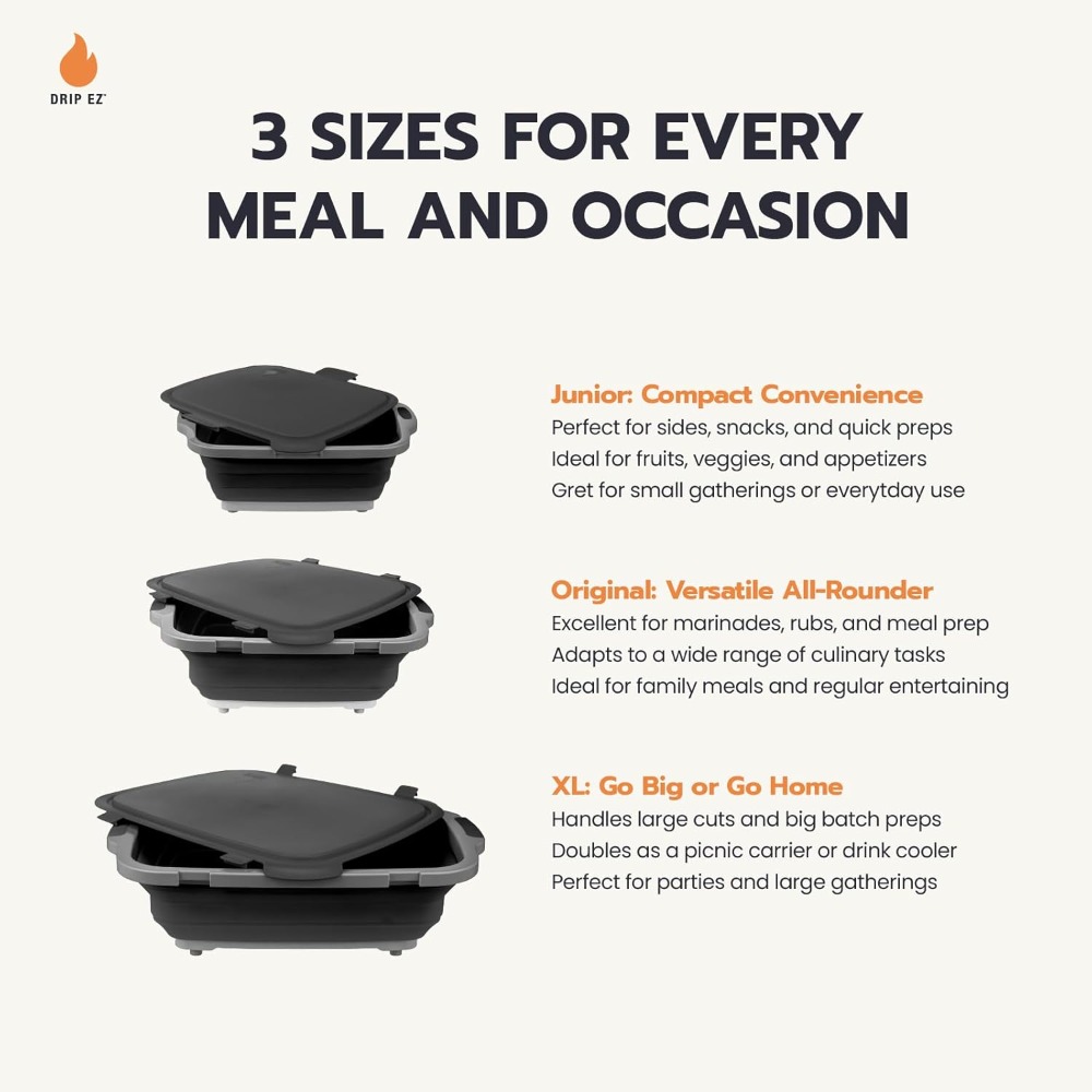 Collapsible BBQ Prep Tubs 2-Pi - Meal Prep Cutting recension och pris