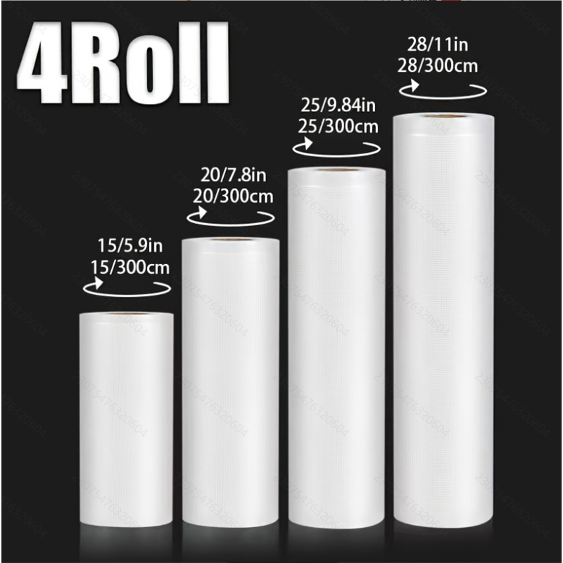 4pcs Vacuum Sealer Bags: 4 rol - Meal Prep Xl recension och pris