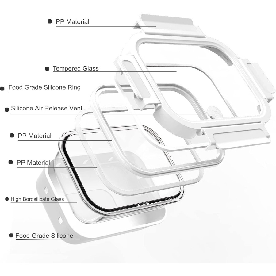 Glass Food Storage Meal Prep C - Meal Prep Wraps recension och pris