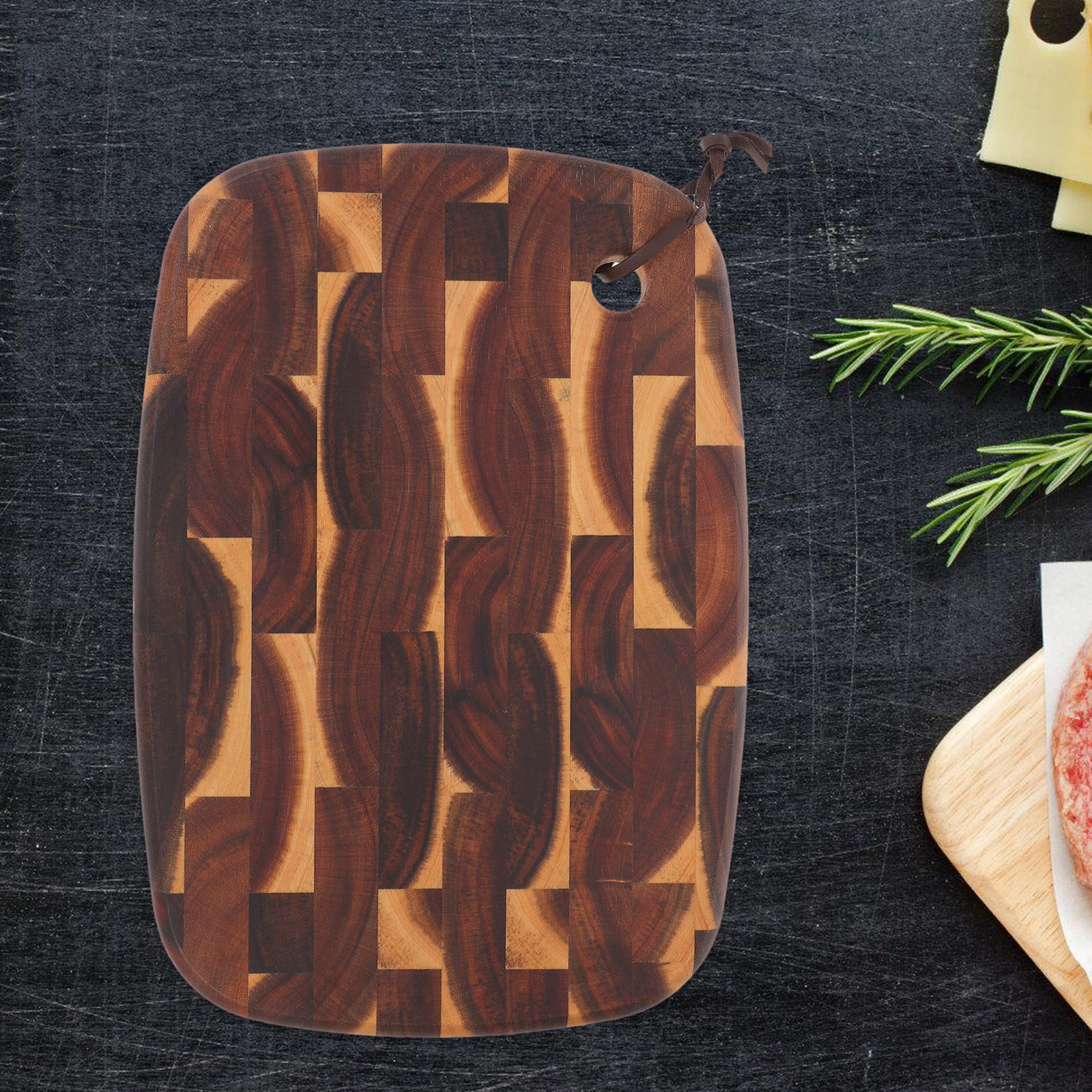 Wood Cutting Board Stable Safe - Meal Prep Cutting recension och pris