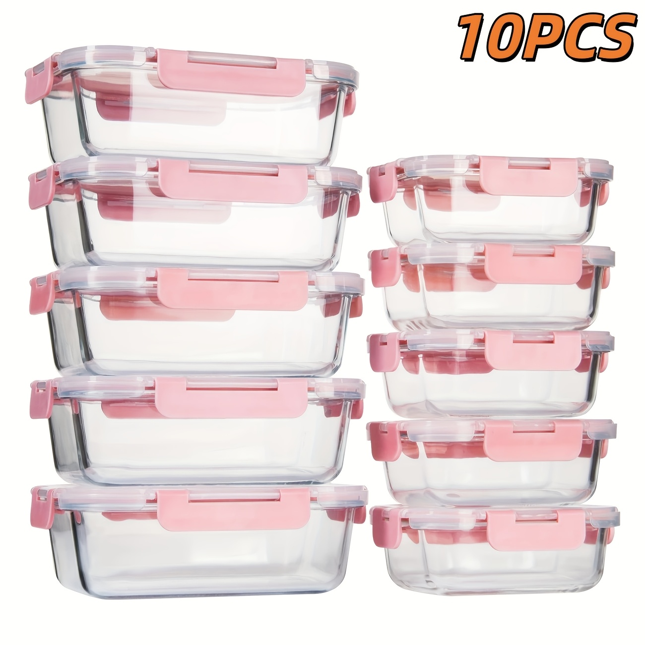 us10/12/17pcs Borosilicate Gla - Meal Prep No Microwave recension och pris