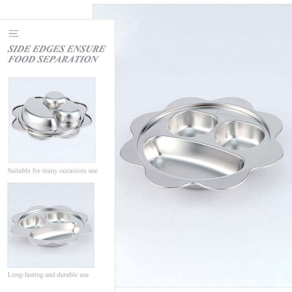 Stainless Steel Divided Plate  - Meal Prep Easy Healthy recension och pris