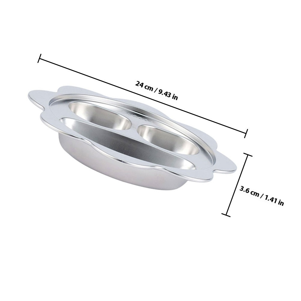 Stainless Steel Divided Plate  - Meal Prep Easy Healthy recension och pris