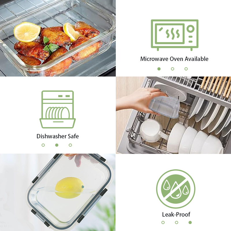 12pcs Glass Lunch Box Food Sto - Meal Prep No Microwave recension och pris