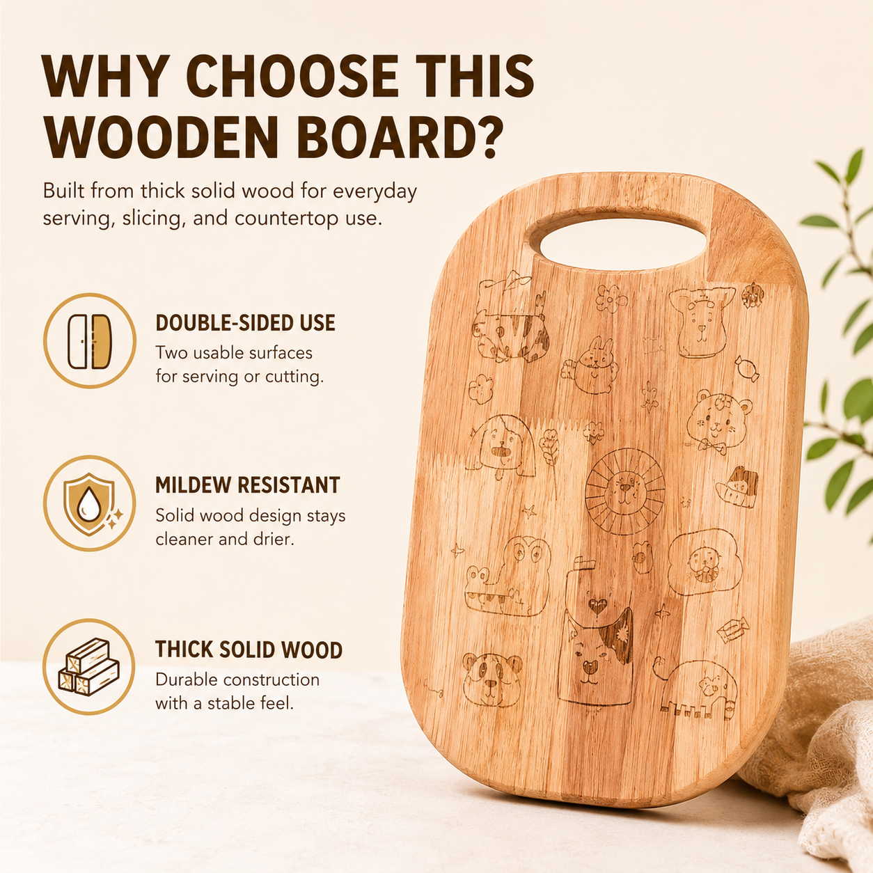Reusable Wooden Bread Board Cu - Meal Prep Veggie recension och pris