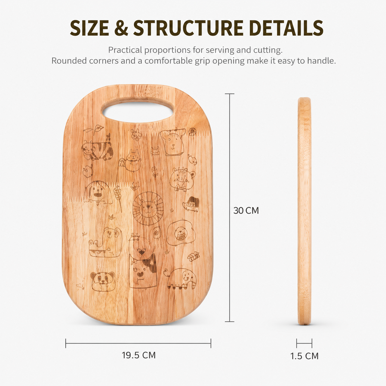 Reusable Wooden Bread Board Cu - Meal Prep Veggie recension och pris