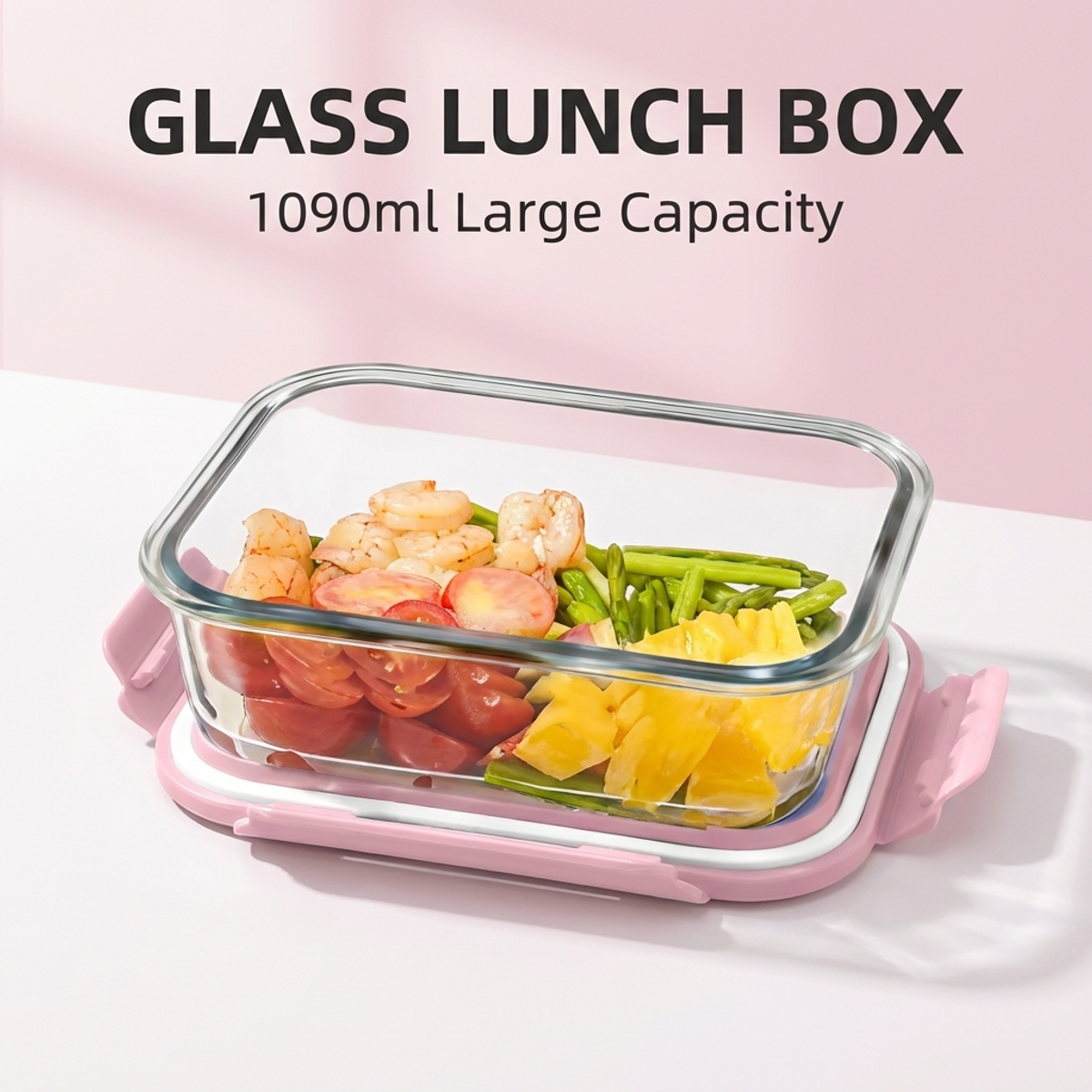 Portable Pink Glass Meal Prep  - Meal Prep Easy Healthy recension och pris