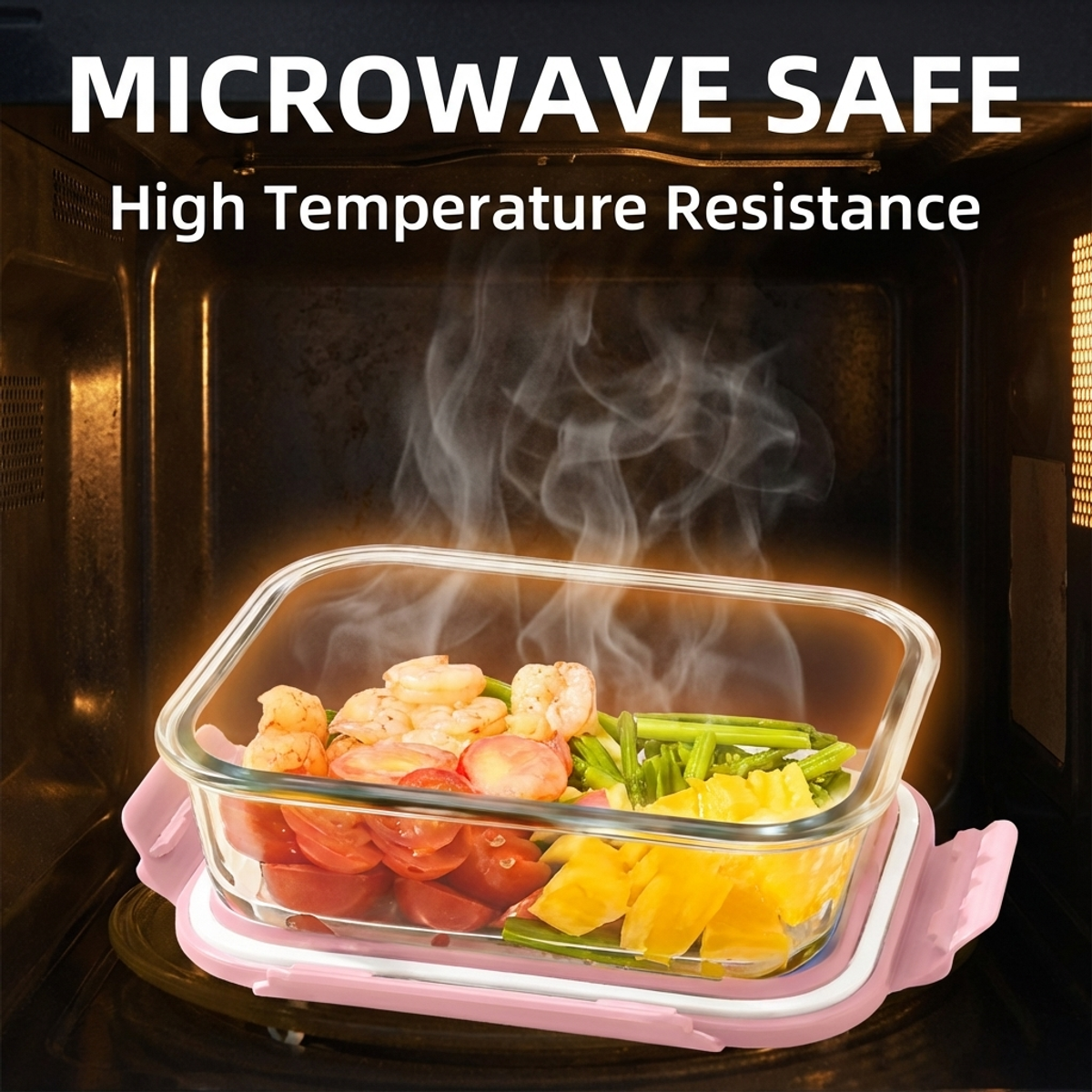 Portable Pink Glass Meal Prep  - Meal Prep Easy Healthy recension och pris
