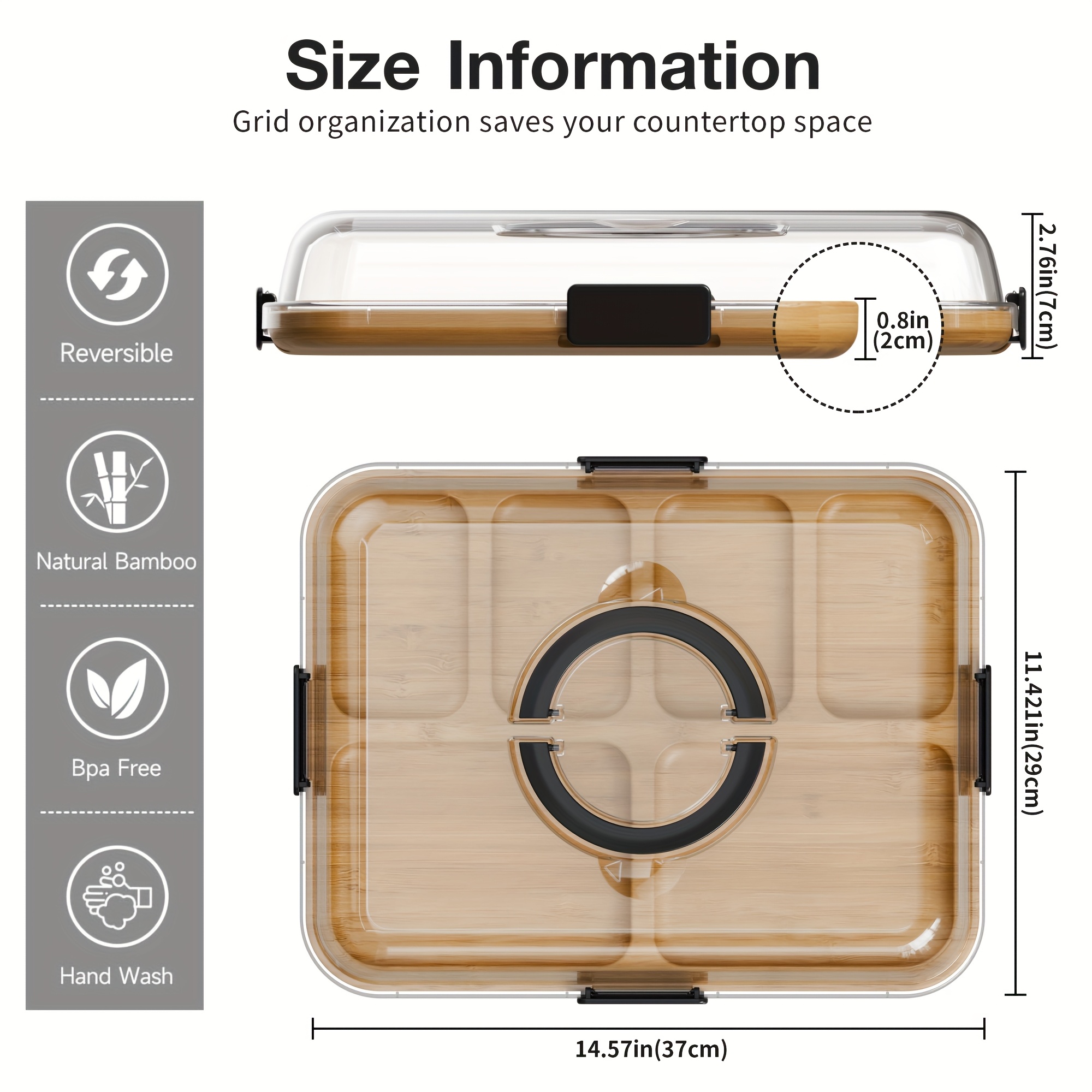 Clear Stackable Food Storage C - Meal Prep Veggie recension och pris