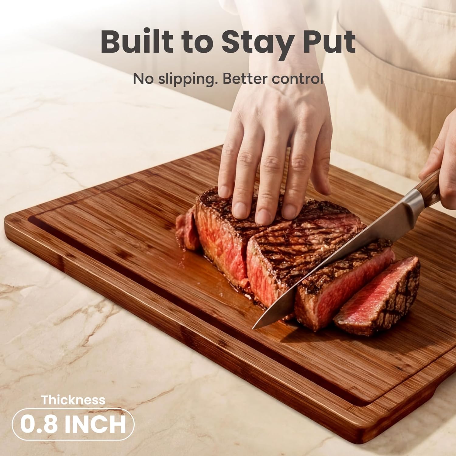 Bamboo Cutting Board Set of 3  - Meal Prep Cutting recension och pris