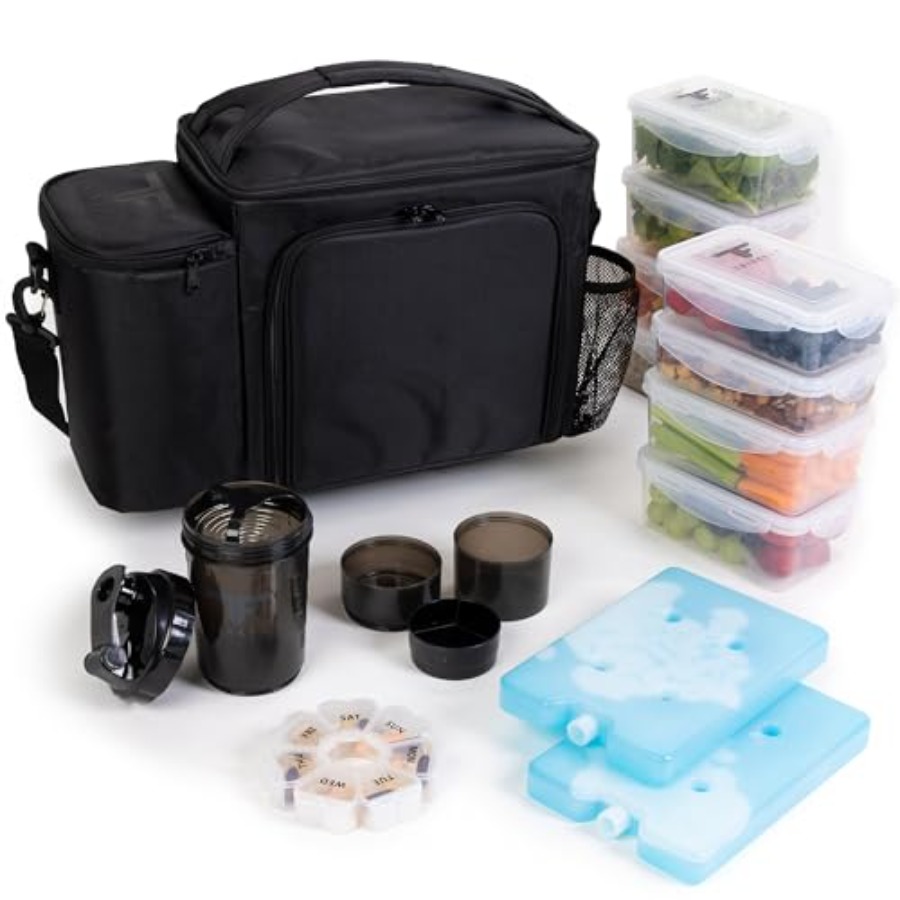 Large Black Meal Prep Lunch Ba - Meal Prep Xl recension och pris