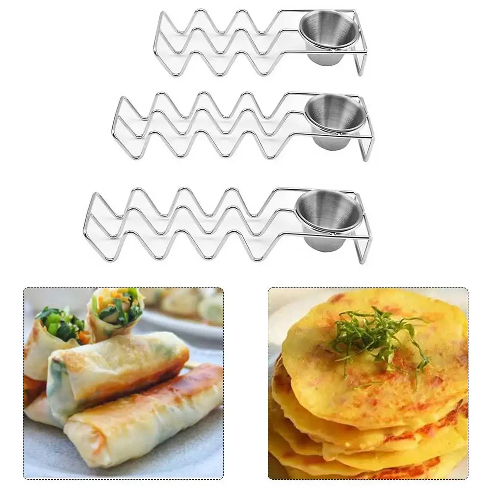 Set Of 4 Stainless Steel Taco  - Meal Prep Wraps recension och pris